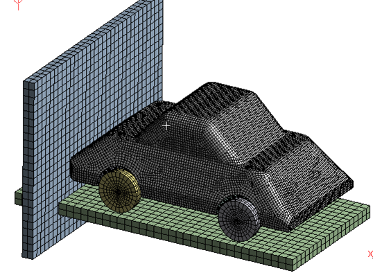 workbench LS-DYNA中汽车碰撞实例的图3